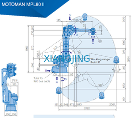Рука YASKAWA MPL80 II промышленного робота для роботов руки полезной нагрузки 2061mm выбора и места 80kg