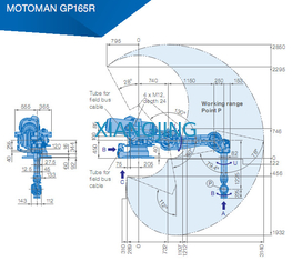 YASKAWA GP165R использовало роботы руки полезной нагрузки 3143mm руки 165kg робота