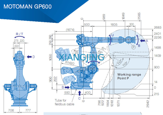 YASKAWA GP600 использовало руку робота для полезной нагрузки выбора и места 600kg