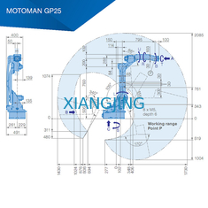 6 ось YASKAWA GP25 комплектует и устанавливает робот руки полезной нагрузки 1730mm машины 25kg промышленный