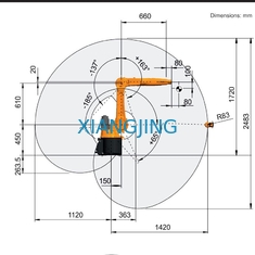 KR10 R1420 использовало рельс следа робота Kuka линейный для руки робота заварки